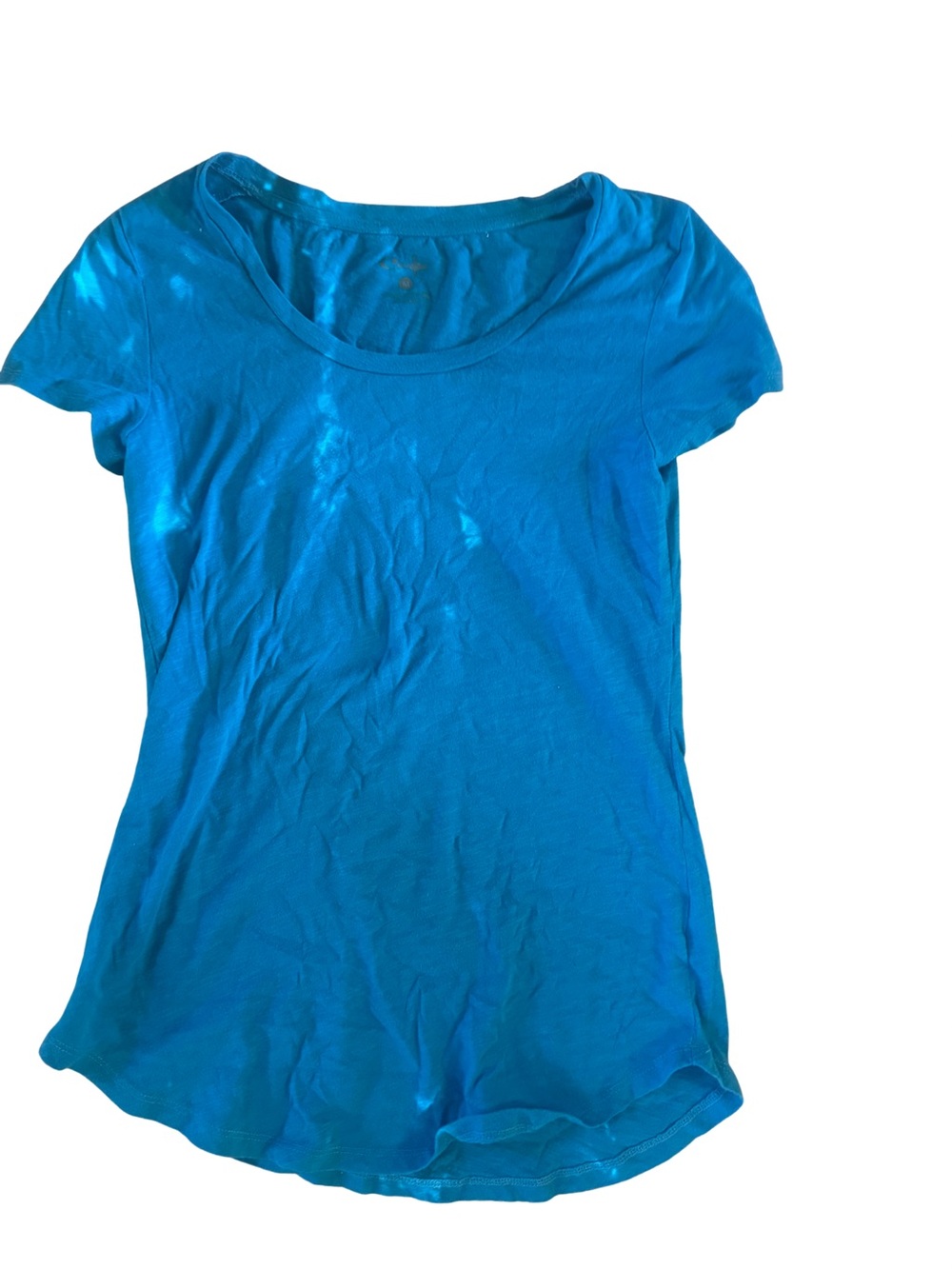 Curfew Bright Blue Scoop Neck Short Sleeve Tee